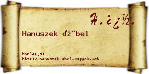 Hanuszek Ábel névjegykártya